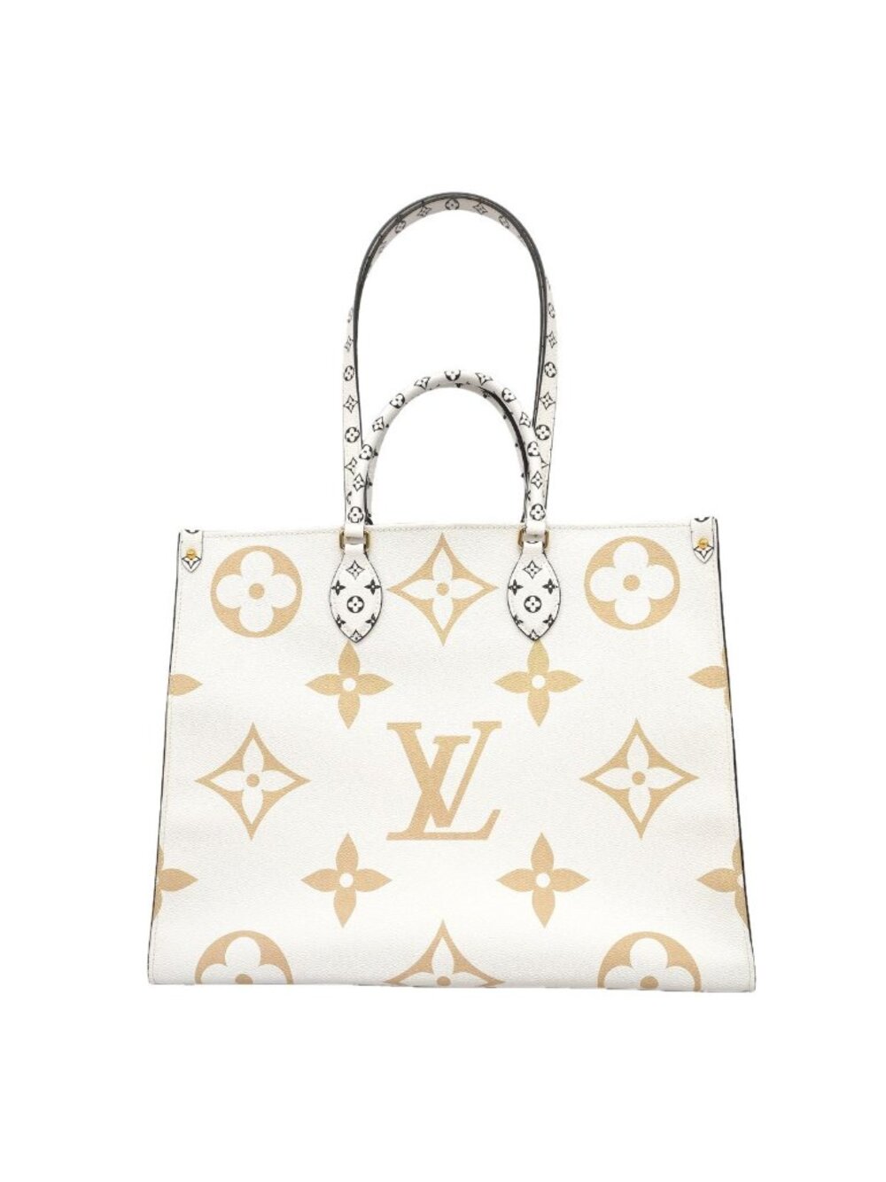 Louis Vuitton Tote Bag Monogram Giant On The Go GM Khaki White 2-Way